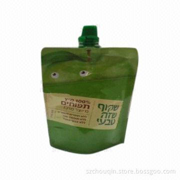 Standing Pouch with Spout for Liquid, Plastic Colorful Packing